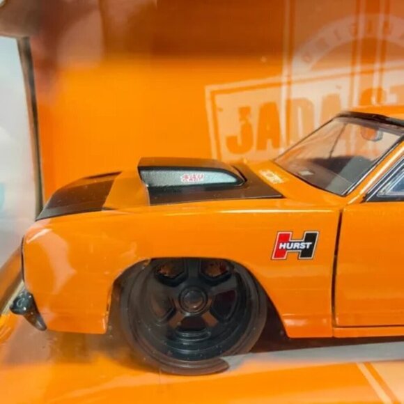 Jada Big Time Muscle 1970 Plymouth Road Runner Orange & Black 1:24 Die-cast NIP - Picture 9 of 15